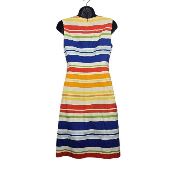 Tabitha Dress Size 2 Anthropologie Stripe Dress Embroidered Colorful - Picture 5 of 7